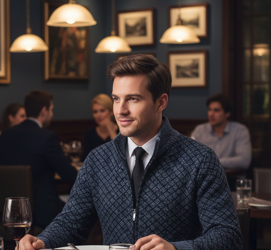 Dante | Cárdigan casual de lujo | Casual elegante