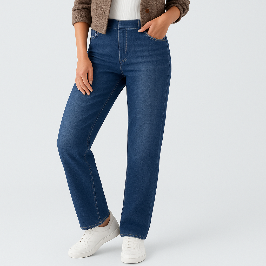 Patricia | Pantalón de tejido de cintura alta para mujer