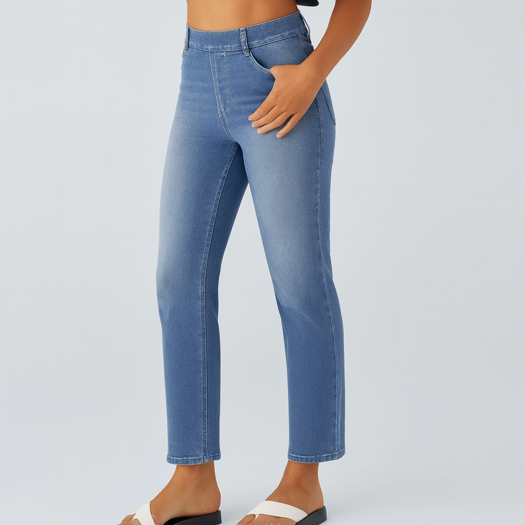 Patricia | Pantalón de tejido de cintura alta para mujer