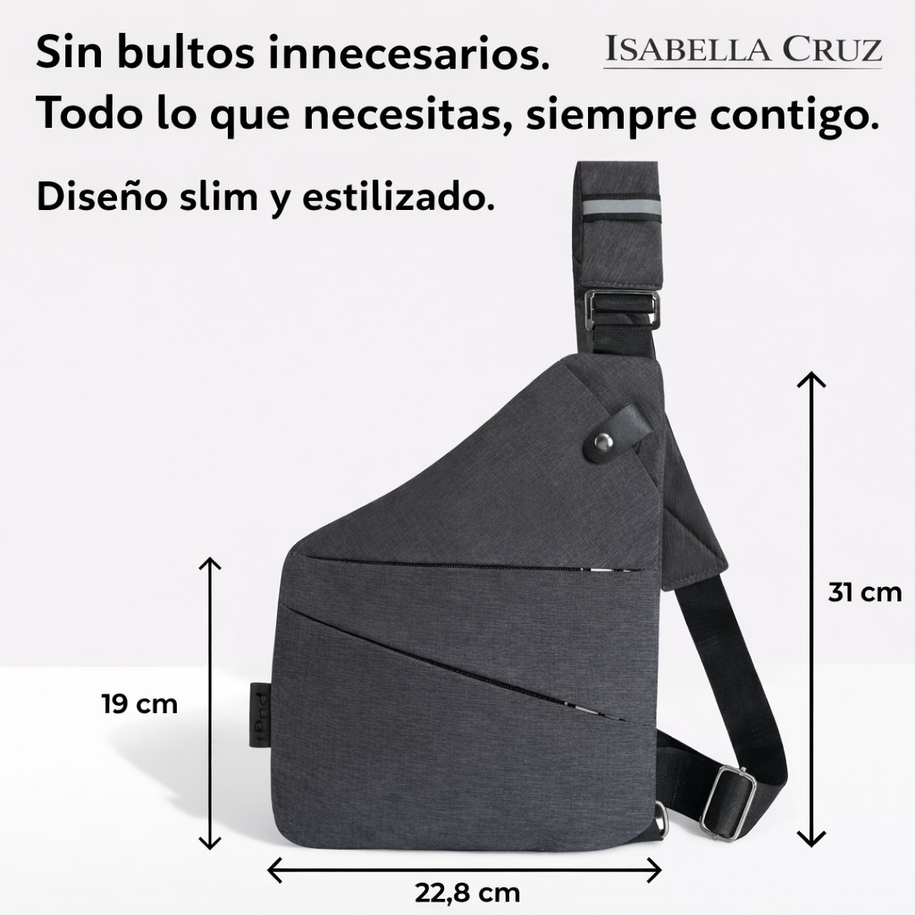 Adrián | Bolso bandolera antirrobo impermeable | Seguridad urbana
