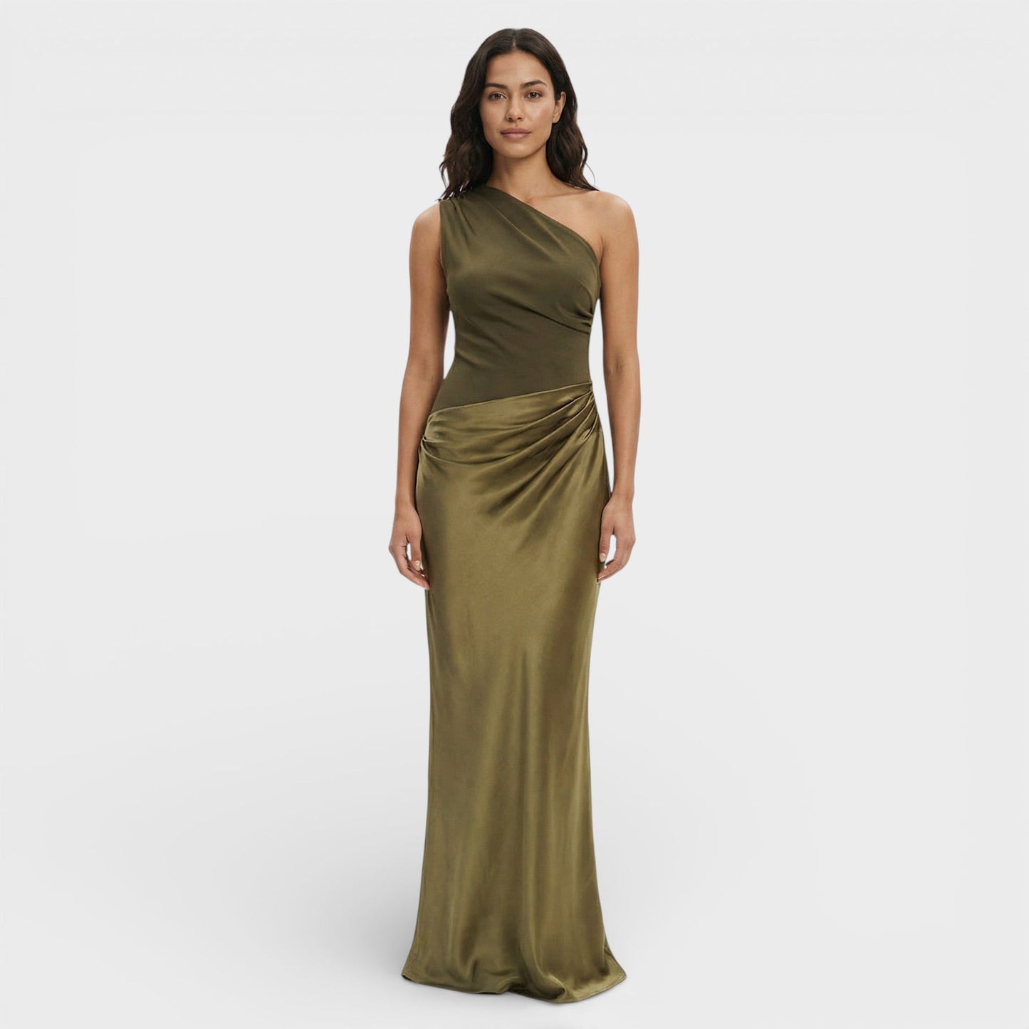 Estrella | Vestido maxi satén de un hombro | Elegancia sofisticada